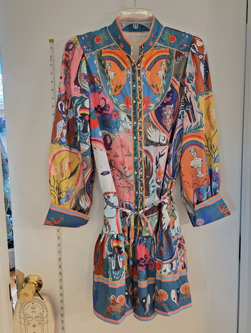 Vibrant Multi-Color Printed Women’s Dress